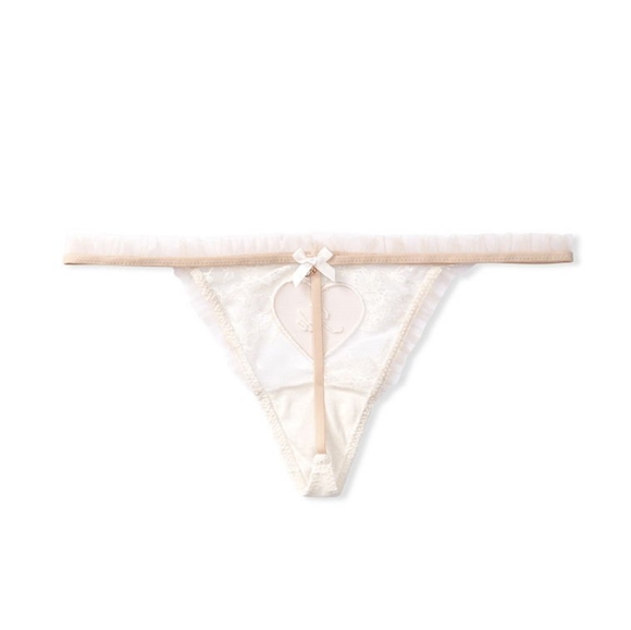 Victoria's Secret Soft White I DO Ruffle V-String - Picture 2 of 7